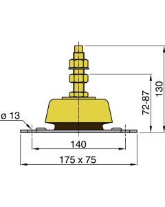 Support moteur flexibles HY Vetus