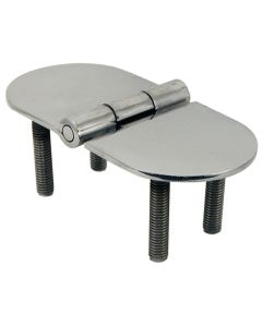 Charnière de pont inox - 120x60mm - 4 inserts M8 Euromarine