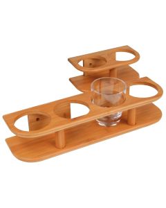 Support de verre en bambou 