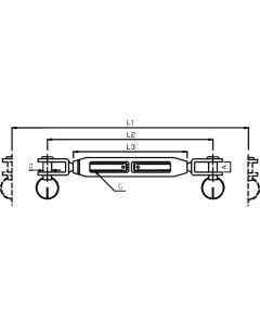 2 turnbuckles shaped open body AD