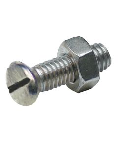 Tornillo metales cabeza fresada abombada + tuerca AD