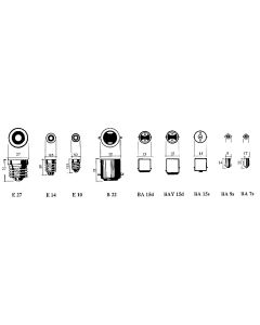 Ampoules classiques BA15D - 5 W, 24 V AD