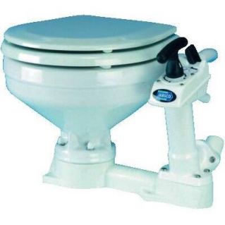 WC marin a cuvette porcelaine et abattant bois JABSCO AD NAUTIC