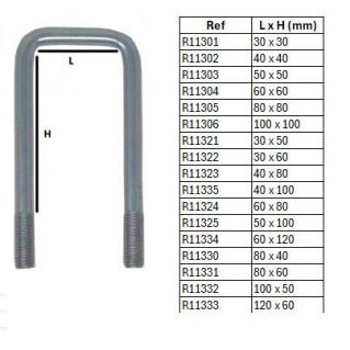 MAXTER - Bride Tube Carré 80x80 Mm - Fixation Robuste Pour Structures Métalliques