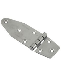 Charnière semi-ovale inox - axe imperdable - 130x40mm Euromarine