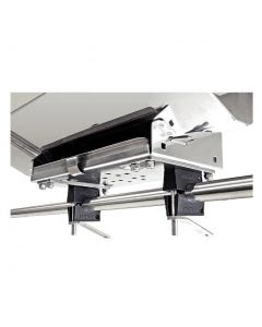 Double fixation balcon ø22/25mm pour barbecue rectangulaire