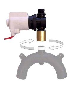 Electrovanne 12/24V pour coude ventilé sur WC électrique série 37010 Jabsco