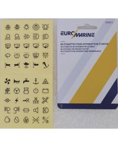 Etiquette pour interrupteur à bascule avec éclairage LED Euromarine