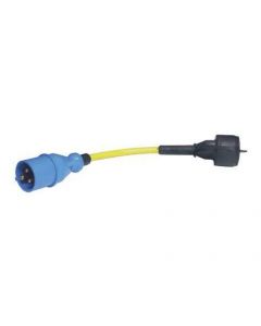 Adaptateur mâle 16A - femelle Schuko 16A/250V câble 30cm Ratio Electric