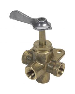 Robinet essence laiton 4 voies - 1/4 npt Moeller