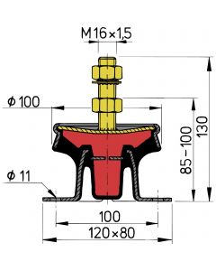 Supports moteur Type MITSTEUN Vetus