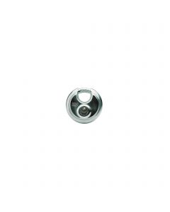 Circular steel padlock 