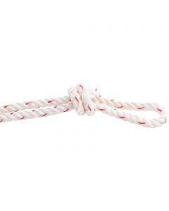 Polyamide mooring 3 strand white red thread - Home delivery Cousin