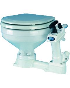 WC marin à cuvette porcelaine et abattant bois