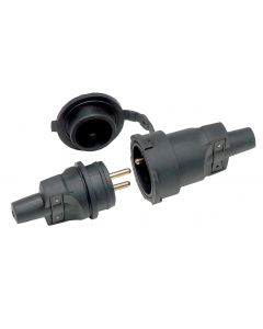 Presa volante stagna in gomma 10/16A