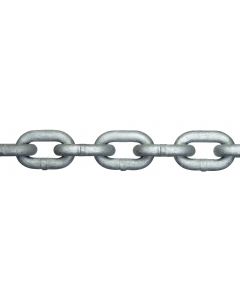 Galvanised chain calibrated for windlass