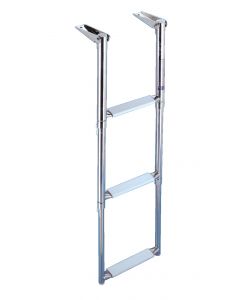 Telescopic platform ladder