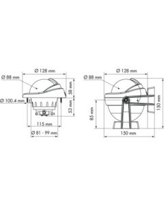 Compas Offshore 95 à encastrer Plastimo