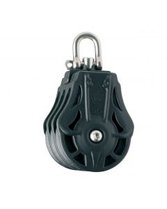 Pulley without bearings with triple swivel shackle Wichard