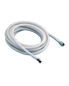 Flexible de douche PVC Blanc 4 mm, 1/2' fem - 3/8' fem AD