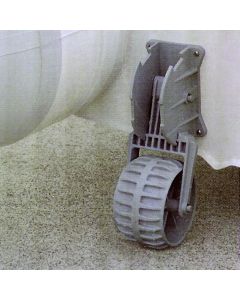 Retractable plastic launching wheels